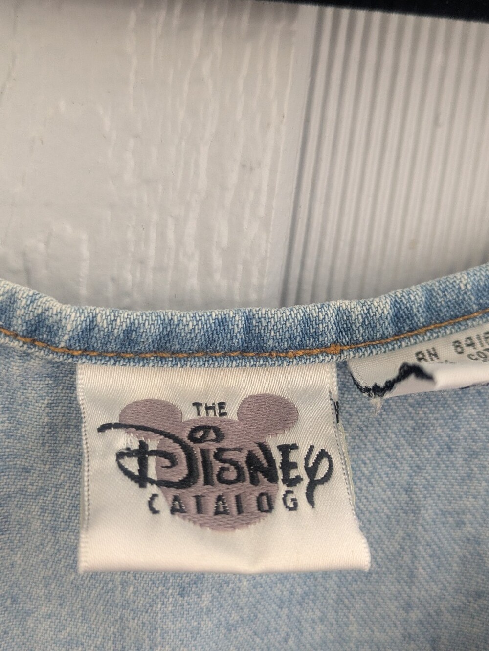 The Disney Catalog Vintage Fall Winnie the Pooh Denim Embroidered Button Dress - Picture 8 of 9